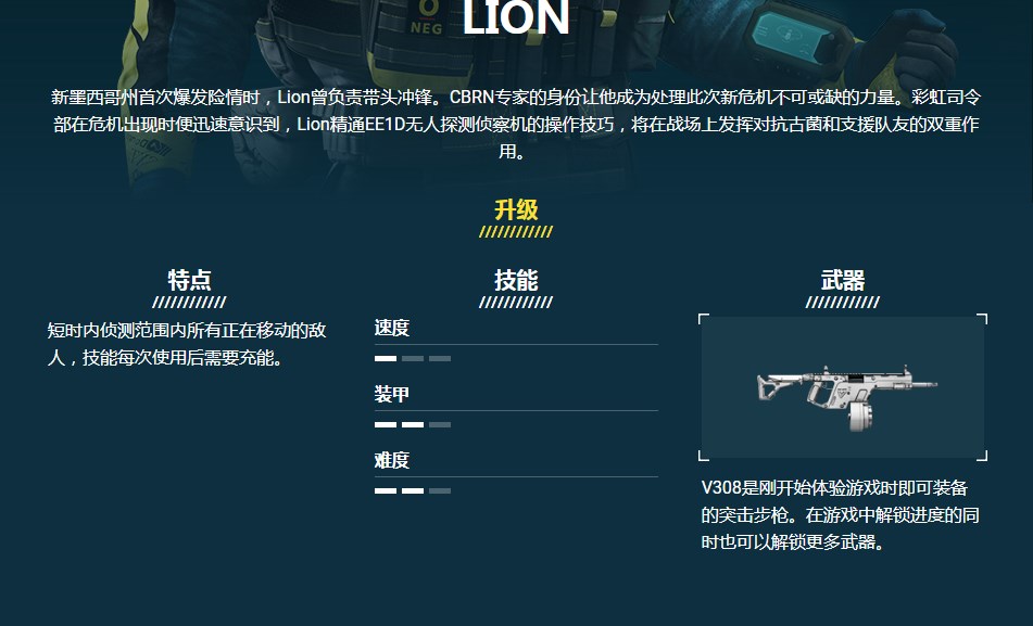 《彩虹六号：异种》LION干员介绍