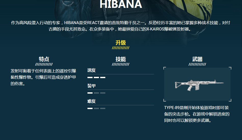 《彩虹六号：异种》HIBANA干员介绍