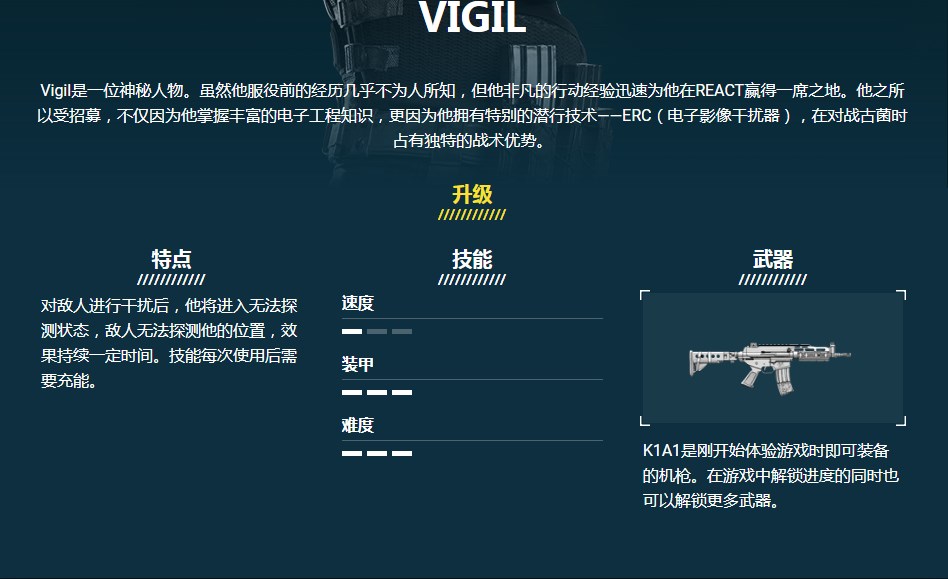 《彩虹六号：异种》VIGIL干员介绍