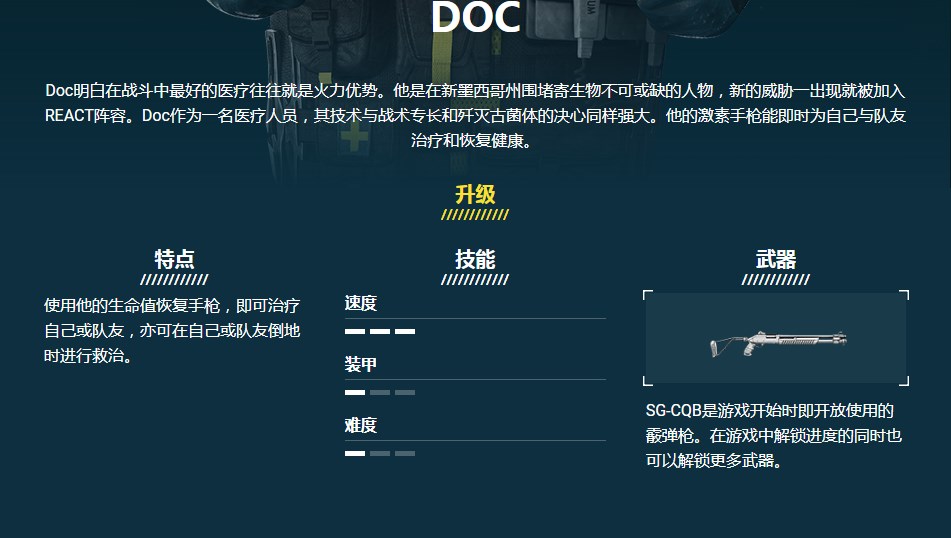 《彩虹六号：异种》DOC干员介绍