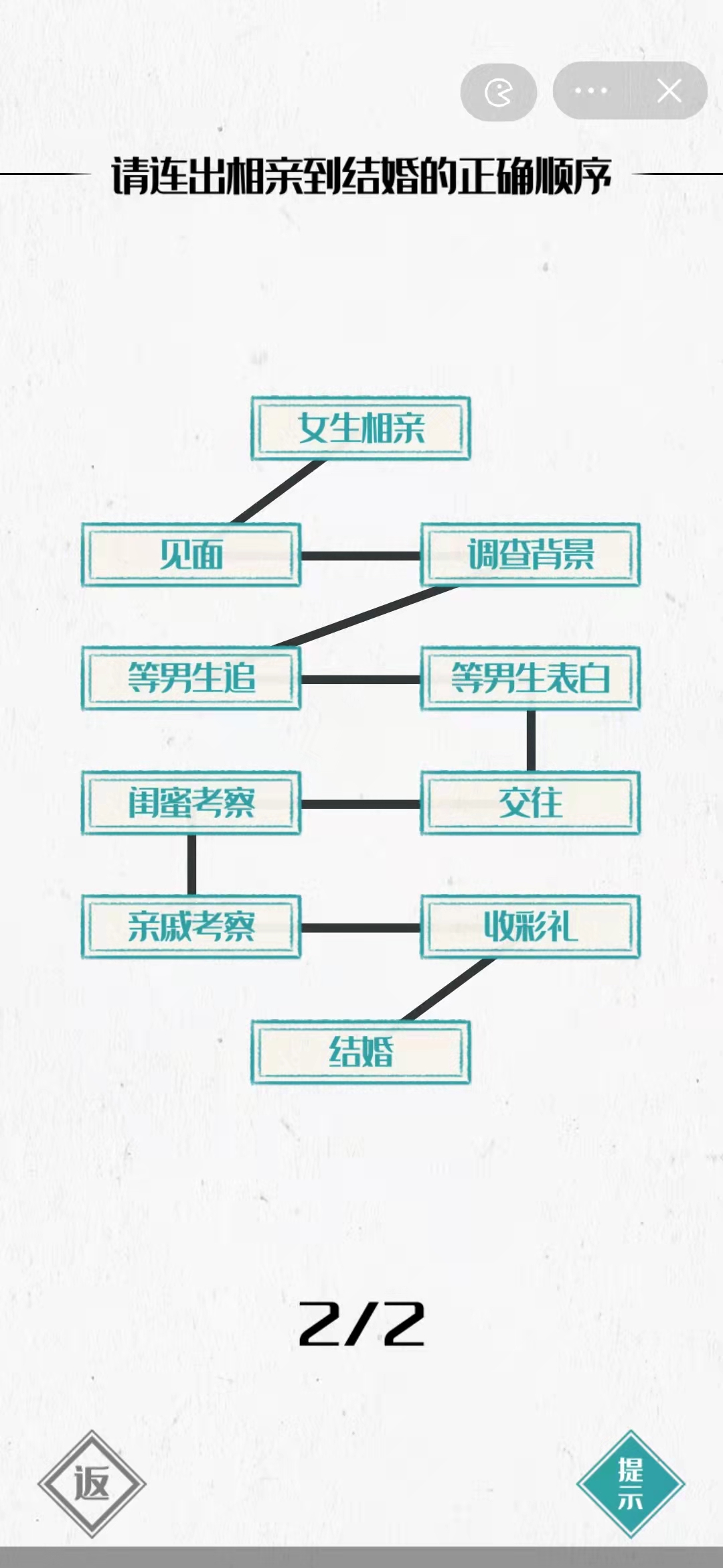 图文世界相亲对比连线正确答案