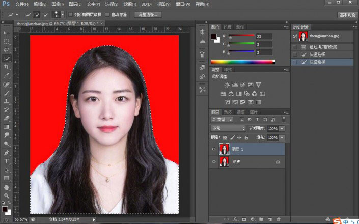 PS怎么更换证件照底色？Photoshop CS6更换证件照底色详细教程