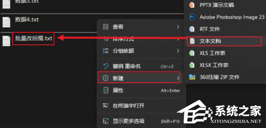 Win11如何批量修改文件后缀名