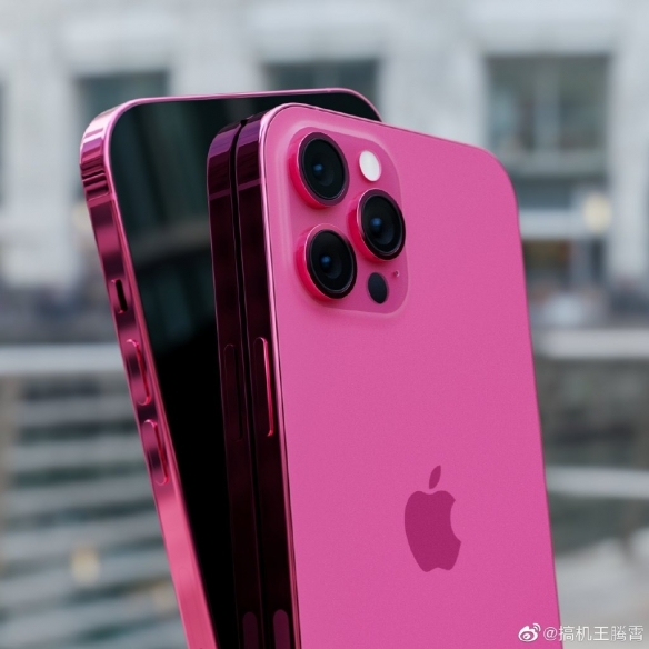 够扎眼！iPhone 13上手图曝光：精致刘海+“玫瑰粉”