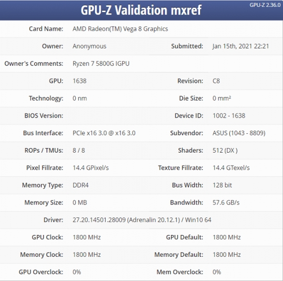 堆料比英特尔狠！AMD锐龙全新APU R7-5800G曝光！