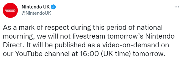 因近期特殊情况 英国任天堂宣布将取消直面会改为点播