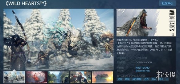 光荣xEA《狂野之心》上架Steam、Epic 2月17日发售！