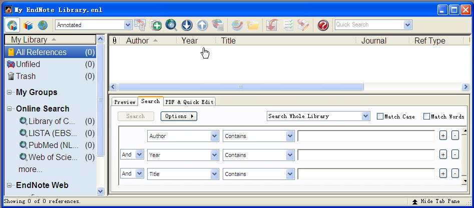 Endnote x5软件截图（2）