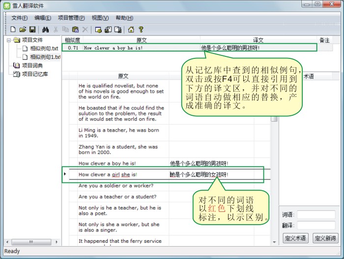 雪人翻译软件(CAT) 1.37软件截图（4）