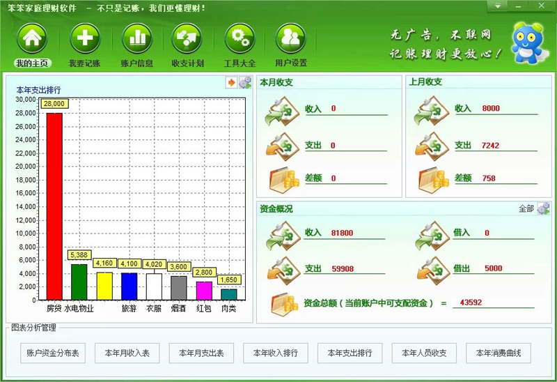 笨笨家庭理财软件 2016软件截图（10）