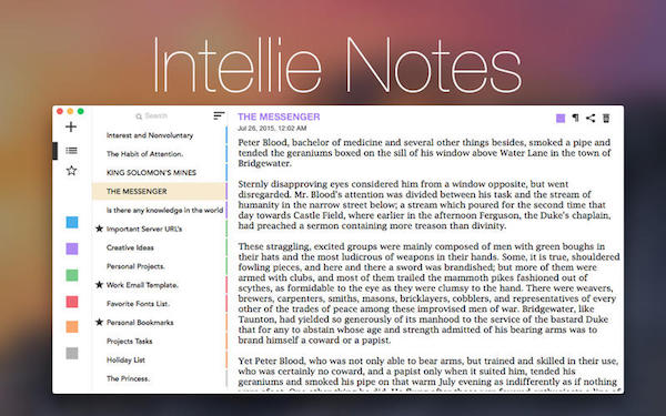 Intellie Notes For Mac 1.0.0软件截图（2）