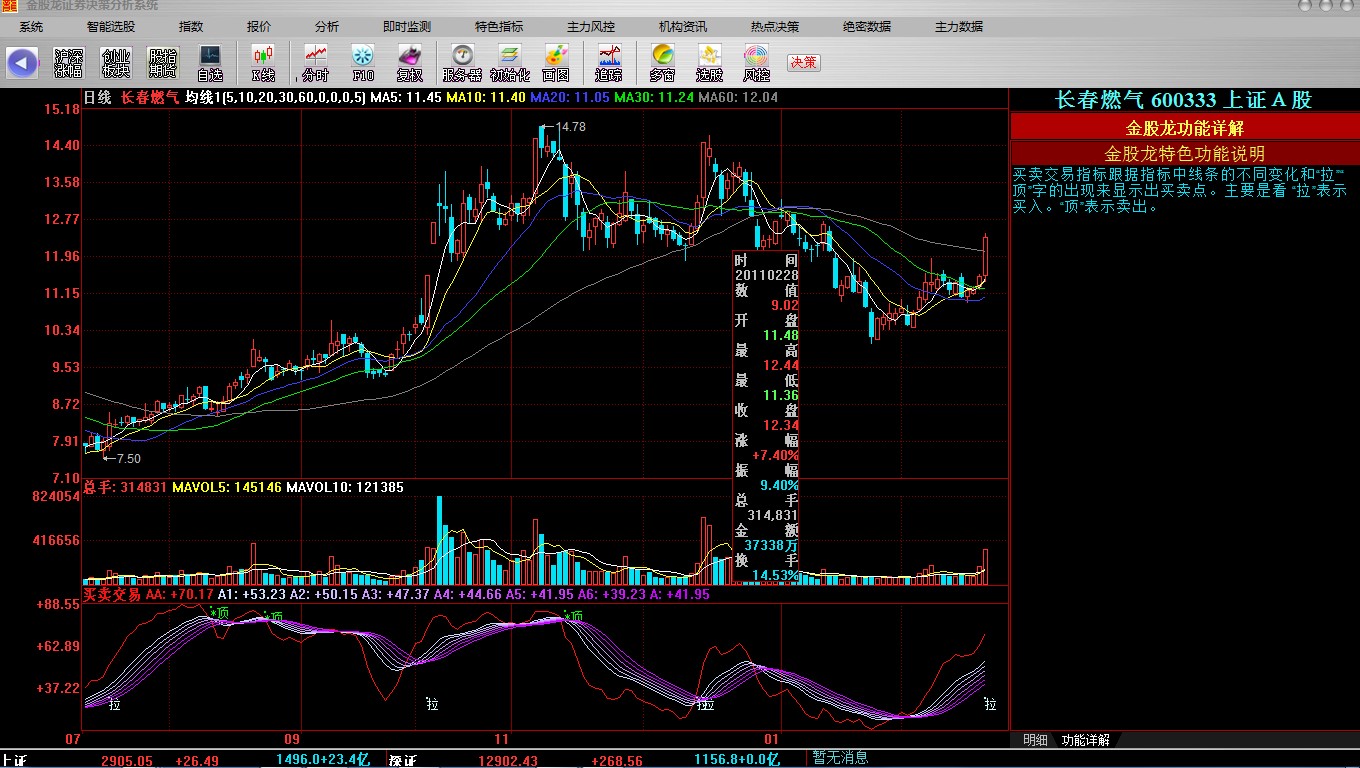 金股龙证券投资决策分析系统 10.0铂金版软件截图（2）