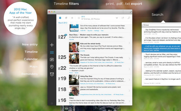 Day One For Mac 2.1.7软件截图（1）