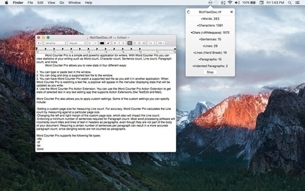 Word Counter Pro For Mac 1.7.1软件截图（1）