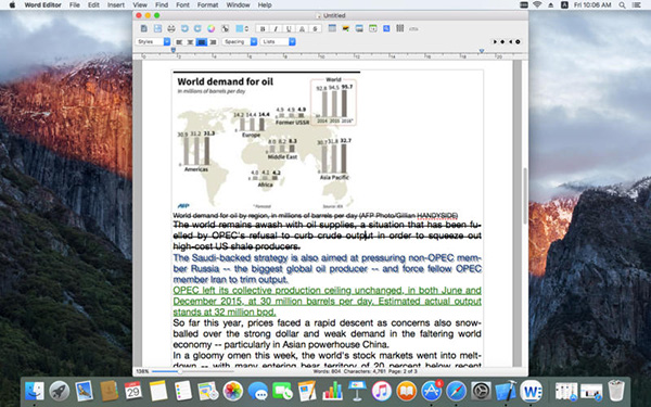 Word Edito For Mac 2.5软件截图（1）