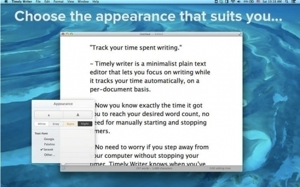 Timely Writer For Mac 1.0软件截图（3）