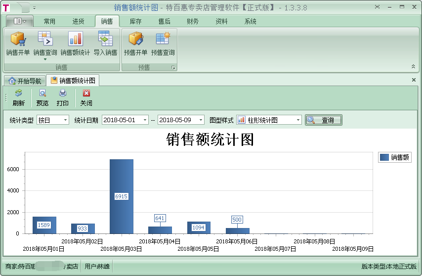 青丰特百惠专卖店进销存POS管理软件 1.3.3软件截图（3）