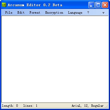 加密编辑器Arcanum Editor 0.2 绿色版软件截图（1）