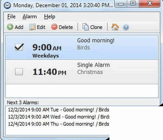 Free Alarm Clock Portable 4.0.1.0 正式版软件截图（1）