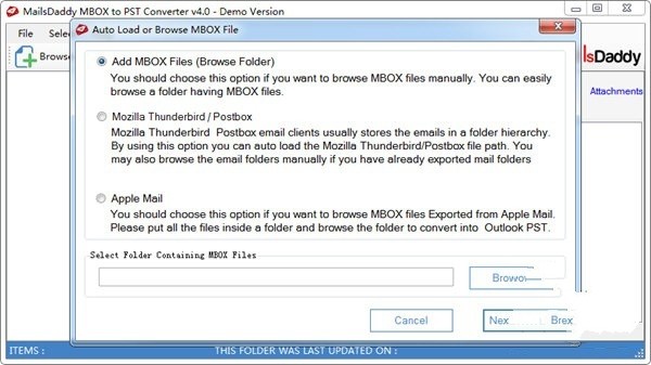 MailsDaddy MBOX To PST Converter 4.0软件截图（1）