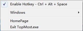 TopMost窗口置顶工具 1.0软件截图（1）
