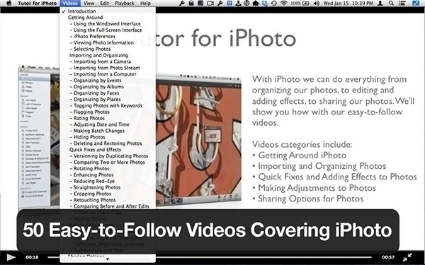 Tutor for iPhoto for Mac 1.5软件截图（3）