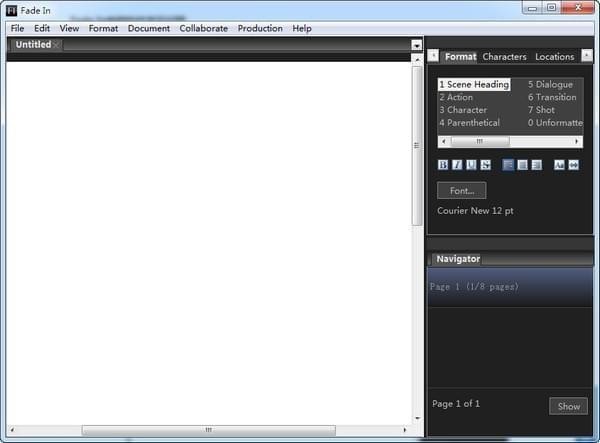 fade in pro剧本软件 3.0.578软件截图（1）
