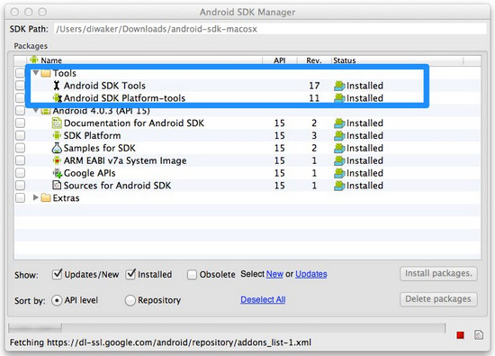 Android SDK For Mac 24.1.2软件截图（1）