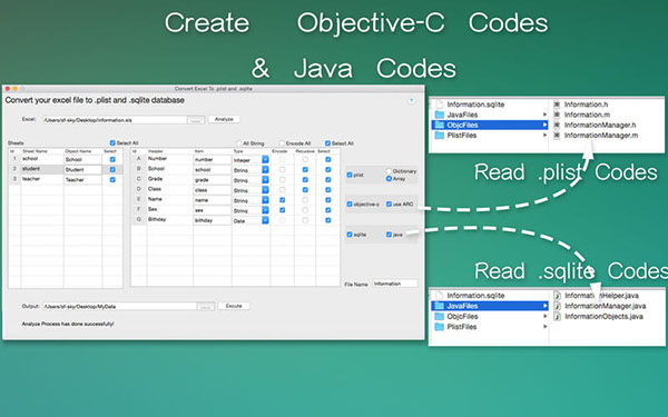 Convert Excel To .plist and .sqlite  For Mac 1.2.0软件截图（1）