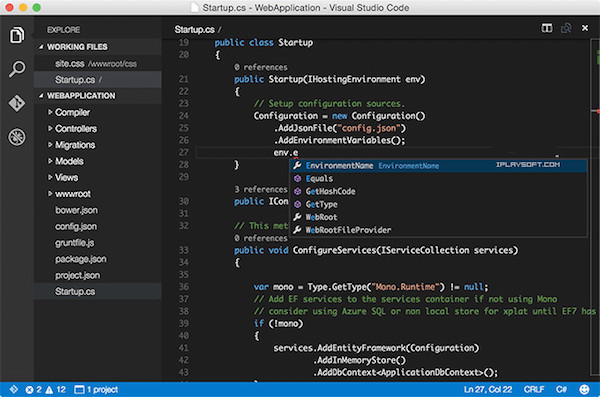 Visual studio code For Mac 1.8.1软件截图（1）