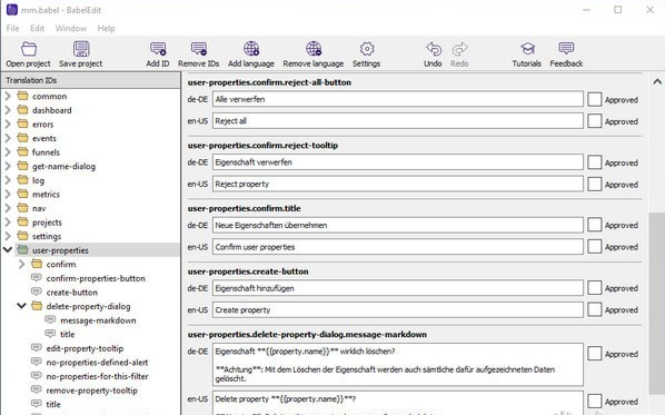 BabelEdit(json翻译编辑器) 1.9.0软件截图（1）