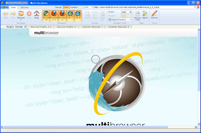 网页兼容性测试工具(MultiBrowser) 1.3.1软件截图（1）