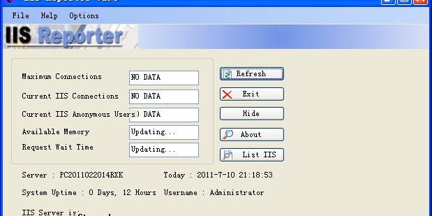 iis服务器活动监视工具(IIS Reporter) 2.0软件截图（1）