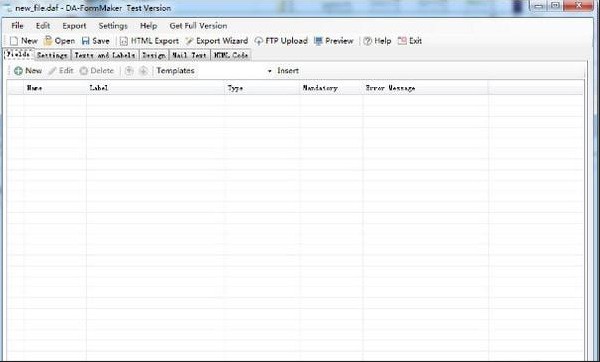 DA FormMaker(HTML表单制作工县) 4.8.1软件截图（1）