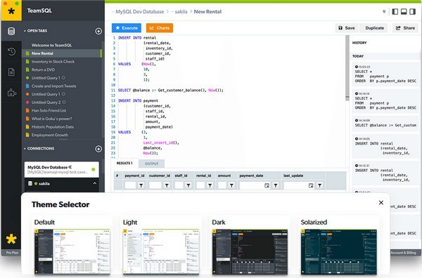 TeamSQL(数据库管理工具) 4.0.392软件截图（1）