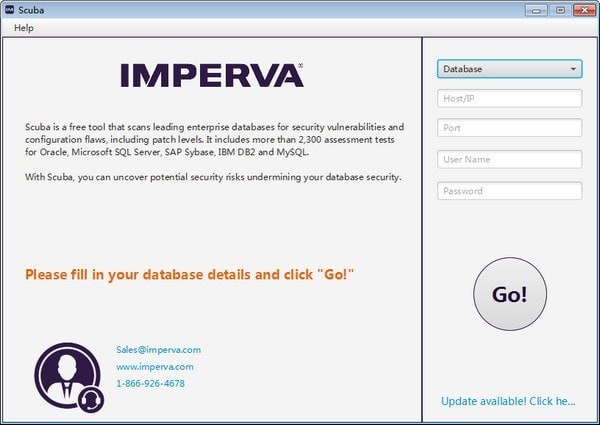 Scuba(数据库扫描工具) 3.0.2软件截图（1）