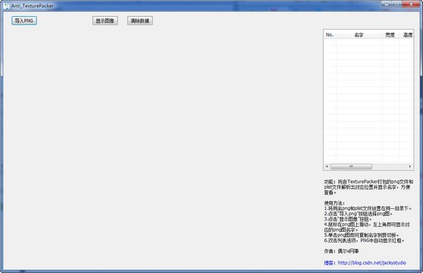 plist文件解析工具(Anti_TexurePacker) 1.01软件截图（1）