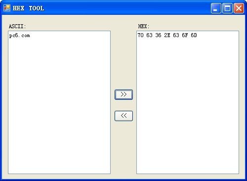 ASCII和HEX互转工具(HEX TOOL) 1.0软件截图（1）