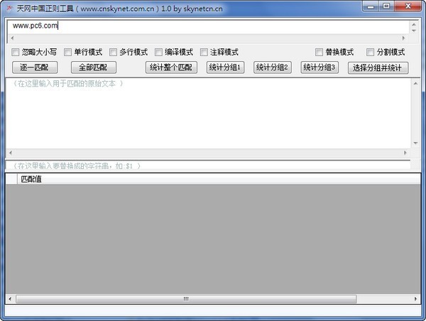 天网中国正则工具 1.0软件截图（1）