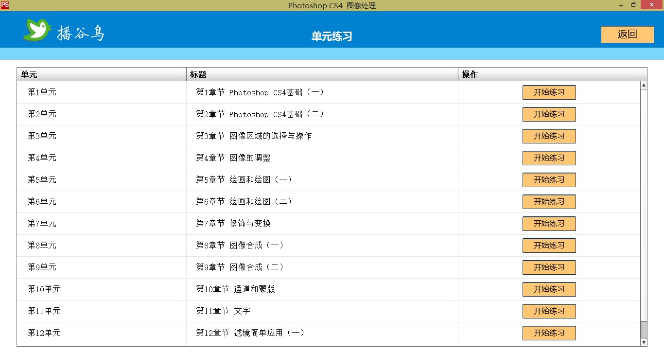 播谷鸟职称考试软件Photoshop CS4图像处理软件截图（2）