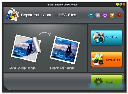 Stellar Phoenix JPEG Repair 3.0软件截图（1）