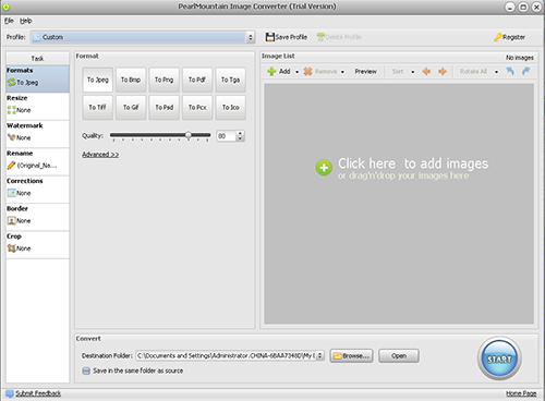 PearlMountain Image Converter 1.2.8.0软件截图（1）
