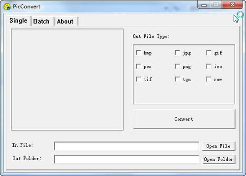 PicConvert(图像格式转换工具) 1.6绿色版软件截图（1）