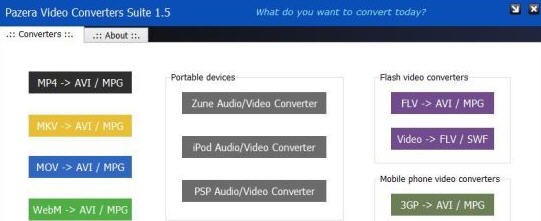 Pazera Video Converters Suite视频转换工具套装 1.9软件截图（1）