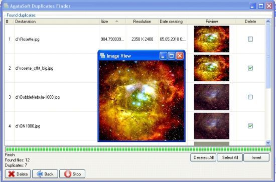 AgataSoft Images Duplicate Finder 1.0软件截图（1）