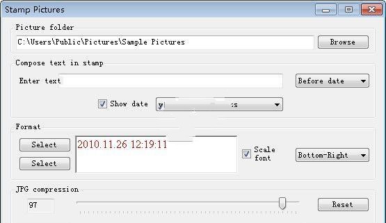 StampPictures图片批量水印 1.0软件截图（1）