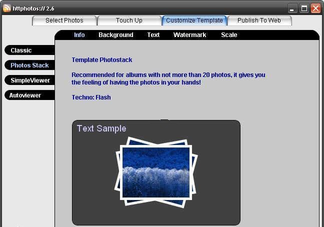 Flash网页相册自动生成httphotos 2.6软件截图（3）