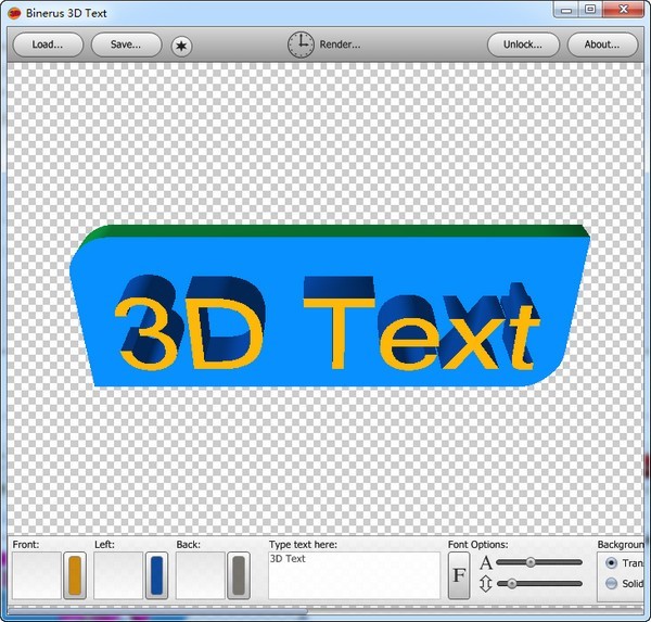 3D图标制作软件(binerus 3D Text) 1.0.0软件截图（1）