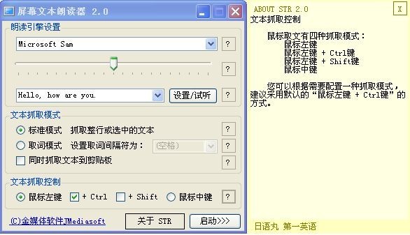 Screen Text Reader屏幕文本朗读器 2.0软件截图（1）