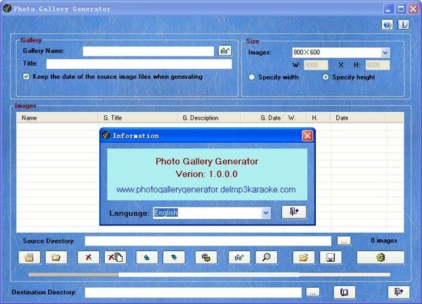 Photo Gallery Generator相册制作 1.0软件截图（1）